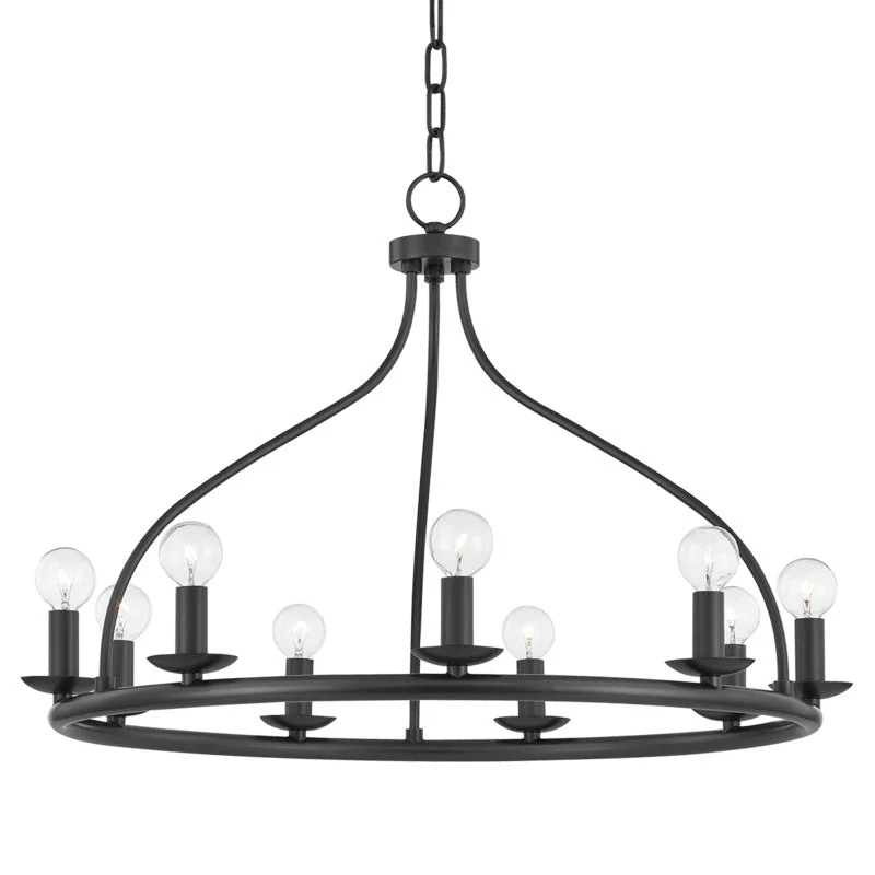 Chandeliers with Metal Frames in Black FinishChandeliers with Metal Frames in Black FinishKendra Chandelier
