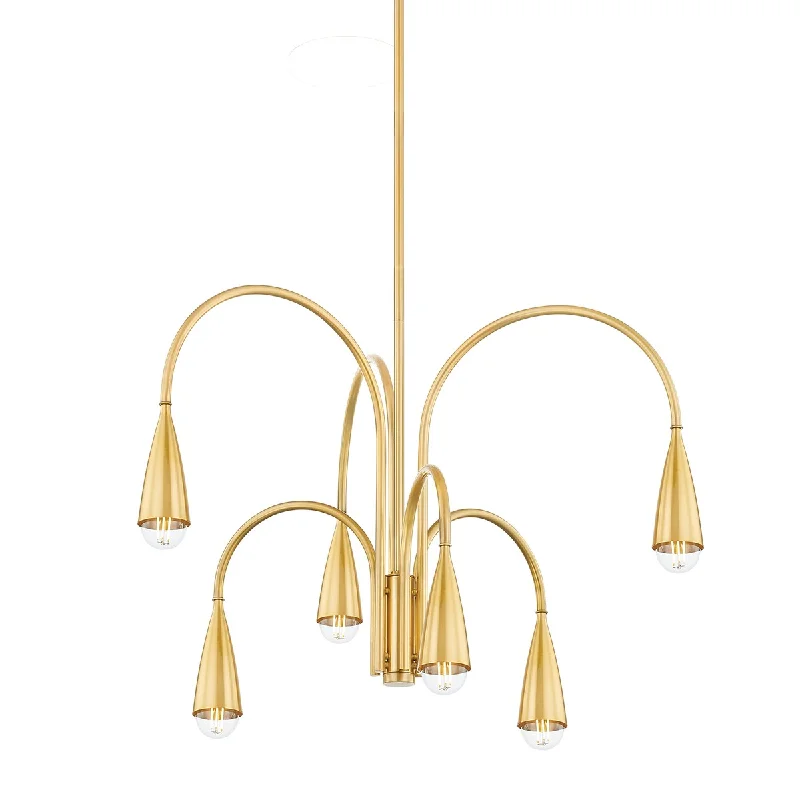 Chandeliers with Metal Frames in Gold FinishChandeliers with Metal Frames in Gold FinishJenica Six Light Chandelier Chandeliers with Metal Frames in Gold FinishChandeliers with Metal Frames in Gold FinishJenica Six Light Chandelier