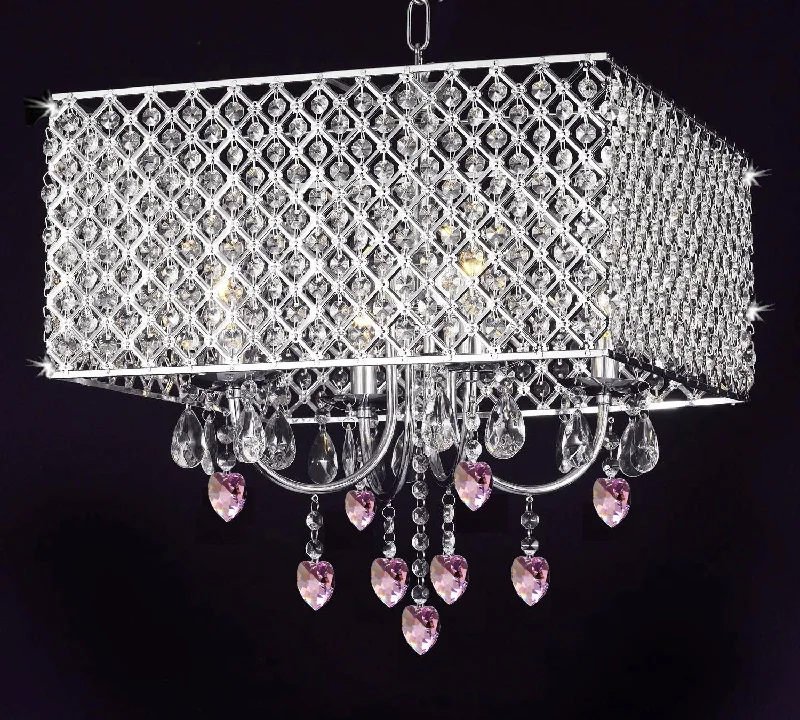 Victorian - Inspired Chandeliers with Ornate DetailsVictorian - Inspired Chandeliers with Ornate DetailsModern Contemporary Chrome / Crystal 4-light Square Ceiling Chandelier Chandeliers Lighting With Crystal Pink Hearts - G7-B21/2129/4 Victorian - Inspired Chandeliers with Ornate DetailsVictorian - Inspired Chandeliers with Ornate DetailsModern Contemporary Chrome / Crystal 4-light Square Ceiling Chandelier Chandeliers Lighting With Crystal Pink Hearts - G7-B21/2129/4