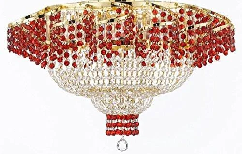 Chandeliers for Dining Rooms to Set the Mood for MealsChandeliers for Dining Rooms to Set the Mood for MealsMoroccan Style French Flush Empire Crystal Chandelier Chandeliers H19.5" W24" - Dressed With Ruby Red Crystals Perfect For Dining Room / Entryway / Foyer / Living Room - A93-B75/Flush/Cg/928/9 Chandeliers for Dining Rooms to Set the Mood for MealsChandeliers for Dining Rooms to Set the Mood for MealsMoroccan Style French Flush Empire Crystal Chandelier Chandeliers H19.5" W24" - Dressed With Ruby Red Crystals Perfect For Dining Room / Entryway / Foyer / Living Room - A93-B75/Flush/Cg/928/9