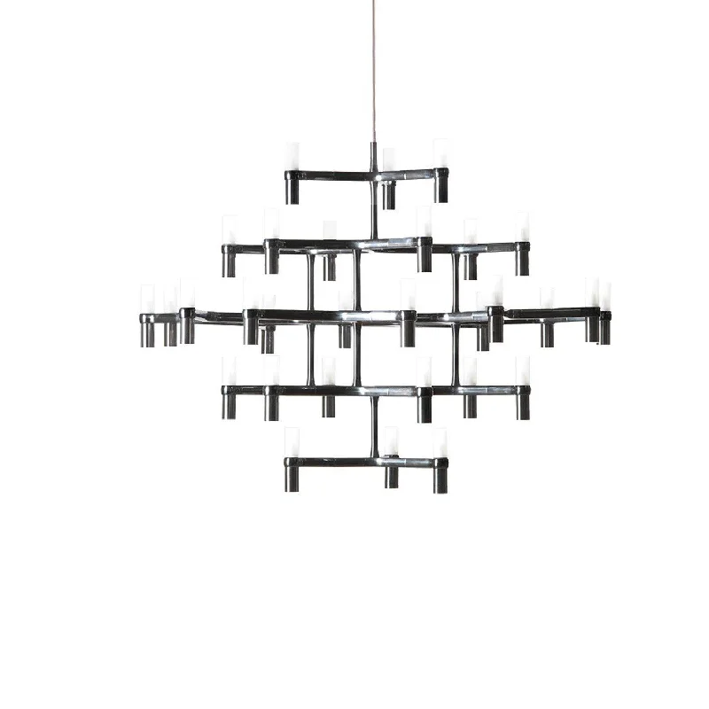 Chandeliers with Metal Frames in Silver FinishChandeliers with Metal Frames in Silver FinishNemo Crown Major Pendant Light