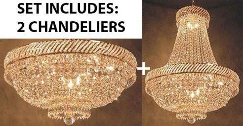 Chandeliers with Candle - Style Bulbs for a Classic AestheticChandeliers with Candle - Style Bulbs for a Classic AestheticSet Of 2 - Swarovski Crystal Trimmed Chandelier French Empire Crystal Chandelier Lighting H26" X W23" + French Empire Crystal Flush Basket Chandelier W/Swarovski Crystal H 16" W 23" - 1Ea-Cg/448/9Sw+1Ea-Flush/Cg/448/9Sw Chandeliers with Candle - Style Bulbs for a Classic AestheticChandeliers with Candle - Style Bulbs for a Classic AestheticSet Of 2 - Swarovski Crystal Trimmed Chandelier French Empire Crystal Chandelier Lighting H26" X W23" + French Empire Crystal Flush Basket Chandelier W/Swarovski Crystal H 16" W 23" - 1Ea-Cg/448/9Sw+1Ea-Flush/Cg/448/9Sw