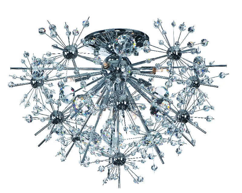 Chandeliers with Frosted Glass for a Softer Light DiffusionChandeliers with Frosted Glass for a Softer Light DiffusionStarfire 8-Light Flush Mount Polished Chrome - C157-39740BCPC