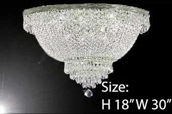 Incandescent Chandeliers for a Warm and Traditional GlowIncandescent Chandeliers for a Warm and Traditional GlowSwarovski Crystal Trimmed Chandelier Flush Basket Empire Crystal Chandelier Lighting H 18" W 30" - A93-Silver/Flush/870/14 Sw Incandescent Chandeliers for a Warm and Traditional GlowIncandescent Chandeliers for a Warm and Traditional GlowSwarovski Crystal Trimmed Chandelier Flush Basket Empire Crystal Chandelier Lighting H 18" W 30" - A93-Silver/Flush/870/14 Sw
