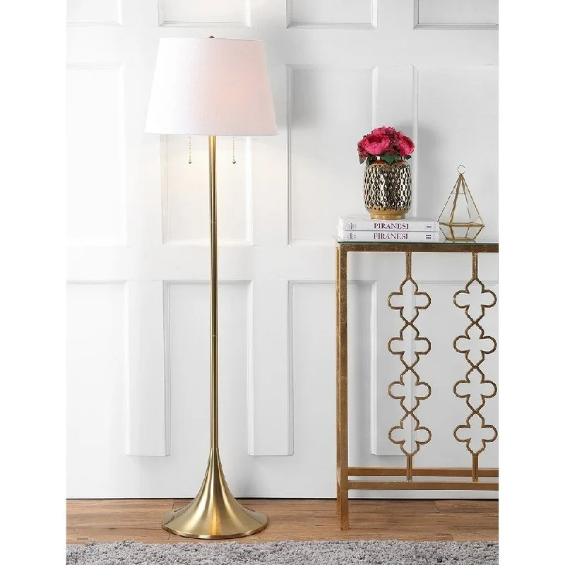 Way Switch Floor Lamp for Multiple Light Intensity Levels Way Switch Floor Lamp for Multiple Light Intensity LevelsAmelia 63" Metal LED Floor Lamp, Brass by JONATHAN Y - Brass Gold - 63" H x 17" W x 17" D Way Switch Floor Lamp for Multiple Light Intensity Levels Way Switch Floor Lamp for Multiple Light Intensity LevelsAmelia 63" Metal LED Floor Lamp, Brass by JONATHAN Y - Brass Gold - 63" H x 17" W x 17" D