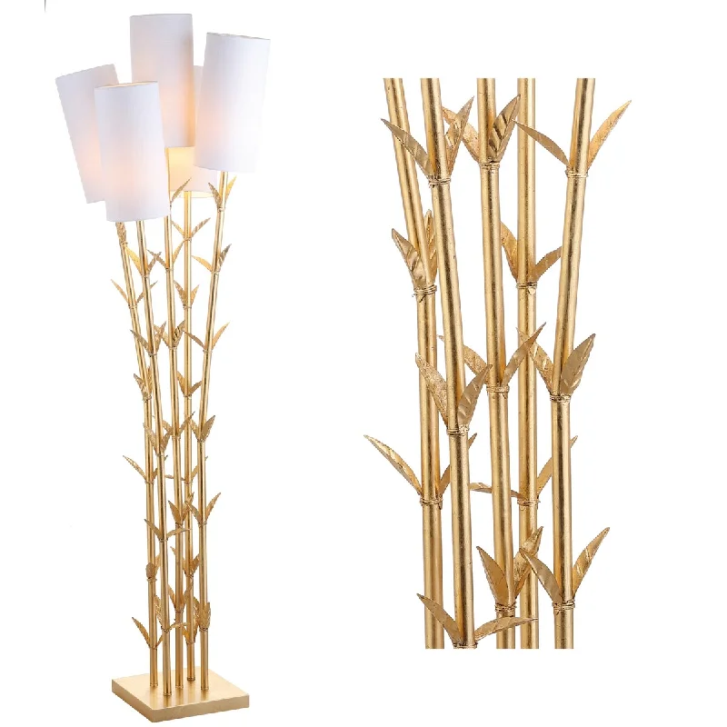 Bohemian Inspired Floor Lamp for Eclectic Home DecorBohemian Inspired Floor Lamp for Eclectic Home DecorBamboo 5-Light Brass 65.5" LED Floor Lamp, Gold/White by JONATHAN Y - Gold - 65.5" H x 26.5" W x 26.5" D Bohemian Inspired Floor Lamp for Eclectic Home DecorBohemian Inspired Floor Lamp for Eclectic Home DecorBamboo 5-Light Brass 65.5" LED Floor Lamp, Gold/White by JONATHAN Y - Gold - 65.5" H x 26.5" W x 26.5" D