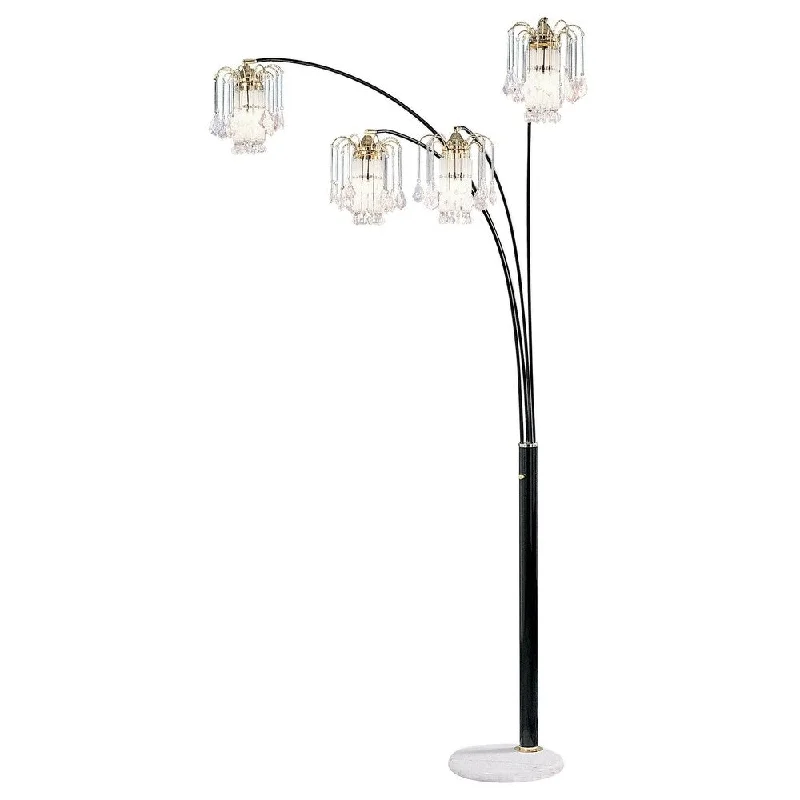 Metal Floor Lamp with a Matte Black Finish for a Sleek LookMetal Floor Lamp with a Matte Black Finish for a Sleek LookBlk. 4-Arch Fl.Lamp With Crystal Shade Metal Floor Lamp with a Matte Black Finish for a Sleek LookMetal Floor Lamp with a Matte Black Finish for a Sleek LookBlk. 4-Arch Fl.Lamp With Crystal Shade