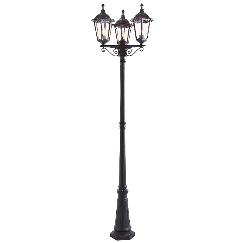 Metal Floor Lamp with a Matte Black Finish for a Sleek LookMetal Floor Lamp with a Matte Black Finish for a Sleek LookEndon Burford 3 Light Black Outdoor Lamppost