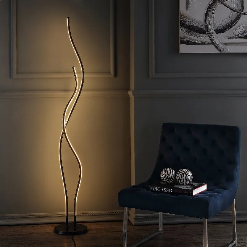 Glass Floor Lamp with Frosted Shades for Soft Diffused LightGlass Floor Lamp with Frosted Shades for Soft Diffused LightCairo 63.75-in. LED Integrated Black Floor Lamp by JONATHAN Y - 63.75" H x 9.875" W x 9.875" D Glass Floor Lamp with Frosted Shades for Soft Diffused LightGlass Floor Lamp with Frosted Shades for Soft Diffused LightCairo 63.75-in. LED Integrated Black Floor Lamp by JONATHAN Y - 63.75" H x 9.875" W x 9.875" D