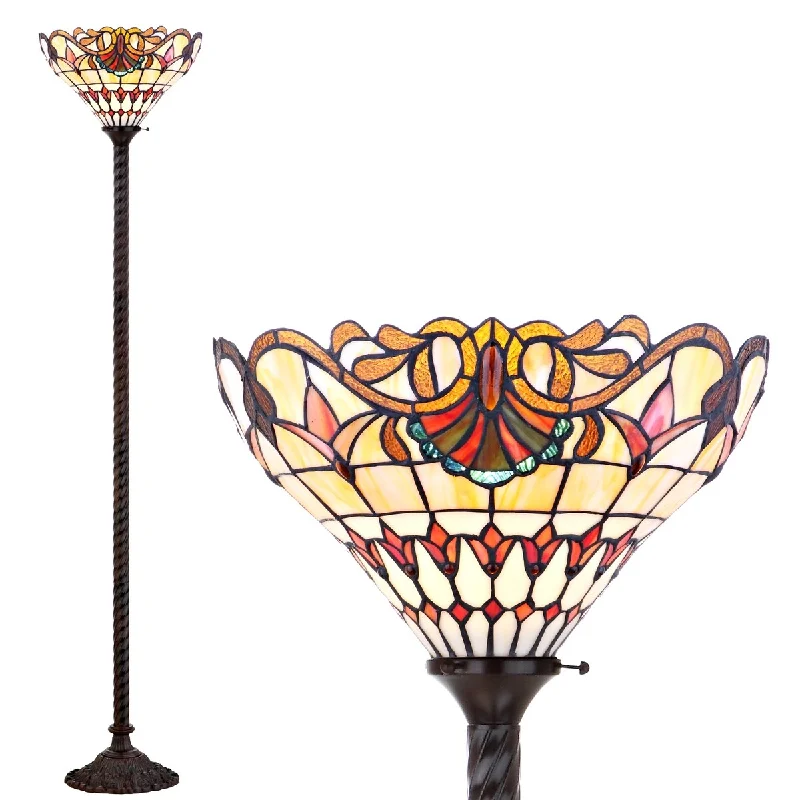 Rustic Farmhouse Style Floor Lamp for Cozy BedroomsRustic Farmhouse Style Floor Lamp for Cozy BedroomsDavis Tiffany-Style 70" Torchiere LED Floor Lamp, Bronze by JONATHAN Y - 70" H x 15" W x 15" D Rustic Farmhouse Style Floor Lamp for Cozy BedroomsRustic Farmhouse Style Floor Lamp for Cozy BedroomsDavis Tiffany-Style 70" Torchiere LED Floor Lamp, Bronze by JONATHAN Y - 70" H x 15" W x 15" D