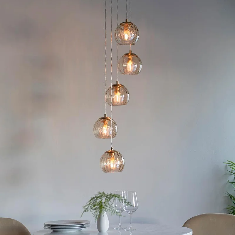 USB Charging Port Floor Lamp for Convenient Device ChargingUSB Charging Port Floor Lamp for Convenient Device ChargingEndon Dimple 5 Light Brass Finish Plate Light Ceiling Light