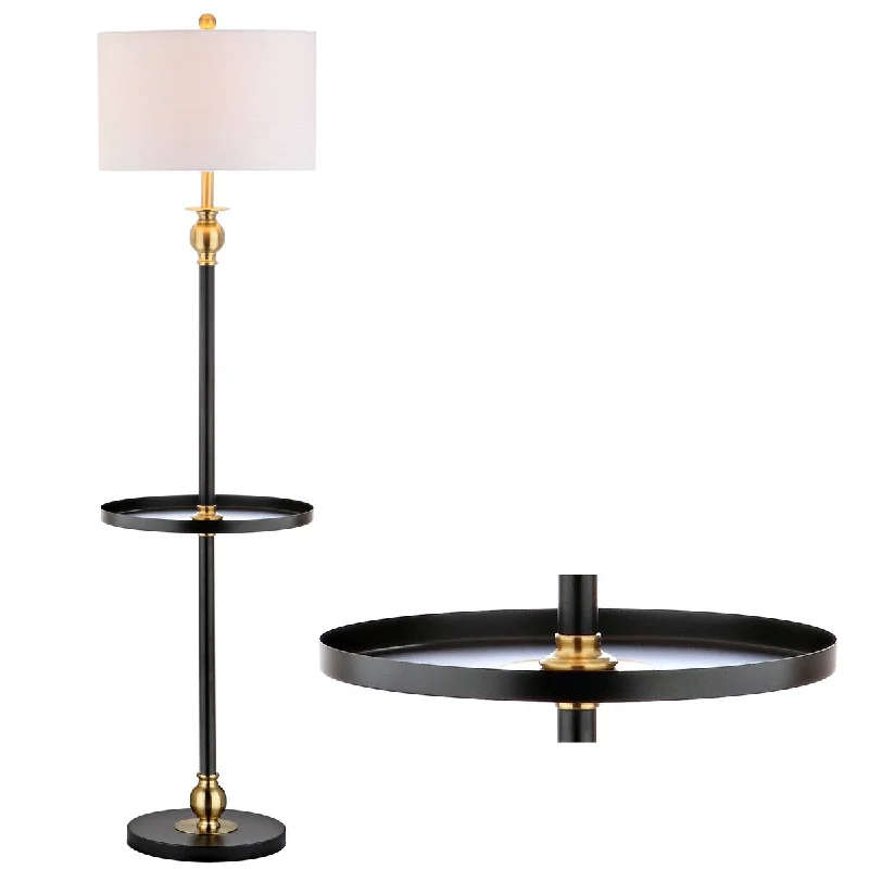Smart Floor Lamp with Voice Control and Bluetooth ConnectivitySmart Floor Lamp with Voice Control and Bluetooth ConnectivityEvans 61" Metal LED End Table Floor Lamp, Black/Brass by JONATHAN Y - 61" H x 16" W x 16" D