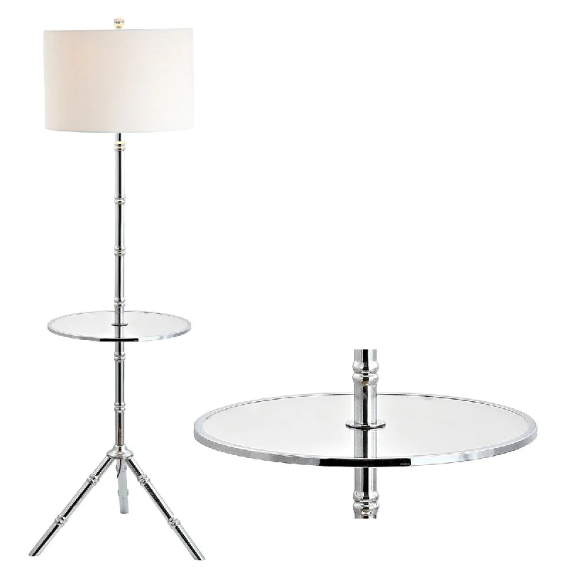 Rustic Farmhouse Style Floor Lamp for Cozy BedroomsRustic Farmhouse Style Floor Lamp for Cozy BedroomsHall 62" Metal LED End Table Floor Lamp, Chrome by JONATHAN Y - 62" H x 20.5" W x 20.5" D Rustic Farmhouse Style Floor Lamp for Cozy BedroomsRustic Farmhouse Style Floor Lamp for Cozy BedroomsHall 62" Metal LED End Table Floor Lamp, Chrome by JONATHAN Y - 62" H x 20.5" W x 20.5" D