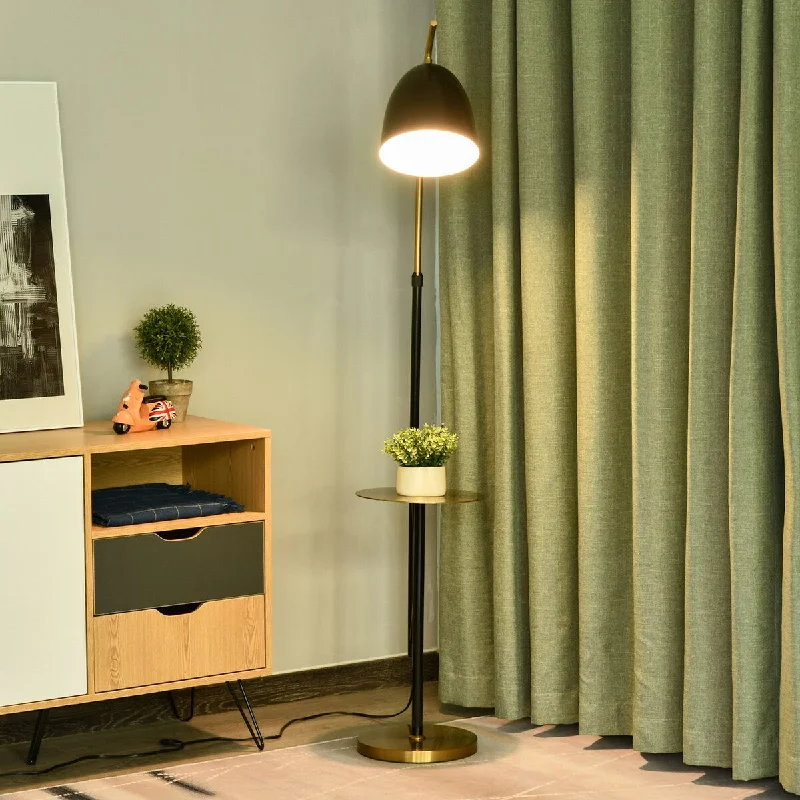 Modern Minimalist Floor Lamp for Contemporary Living RoomsModern Minimalist Floor Lamp for Contemporary Living RoomsHOMCOM Height-Adjustable Indoor Floor Lamp with 11.75" W Small Round Table and Base, 67" Max Height, Black and Gold Modern Minimalist Floor Lamp for Contemporary Living RoomsModern Minimalist Floor Lamp for Contemporary Living RoomsHOMCOM Height-Adjustable Indoor Floor Lamp with 11.75" W Small Round Table and Base, 67" Max Height, Black and Gold