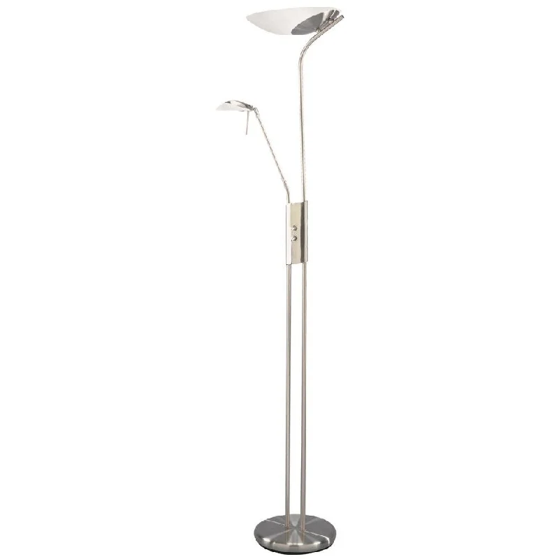 Metal Floor Lamp with a Matte Black Finish for a Sleek LookMetal Floor Lamp with a Matte Black Finish for a Sleek LookLite Source Lucien Fluorescent Torchiere/Reading Lamp, Polished Steel Metal Floor Lamp with a Matte Black Finish for a Sleek LookMetal Floor Lamp with a Matte Black Finish for a Sleek LookLite Source Lucien Fluorescent Torchiere/Reading Lamp, Polished Steel