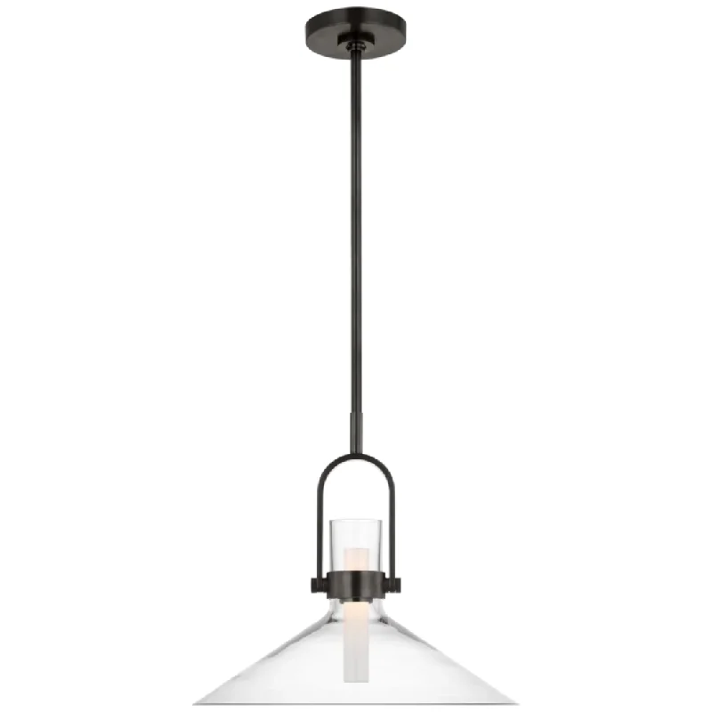 Glass Ceiling Lights with Frosted, Colored, or Etched GlassGlass Ceiling Lights with Frosted, Colored, or Etched GlassLarkin 18" Empire Pendant